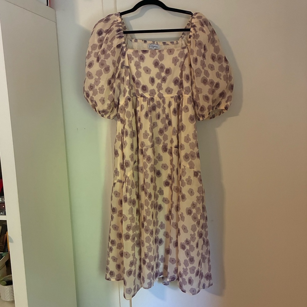 Polagram Purple Floral Dress